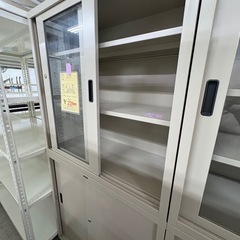 【在庫4台】KOKUYO 上下書庫 引き違い書庫 事務用品の画像