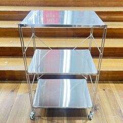 家具 生活家具 無印良品　ワゴン　ステンレスユニットシェルフ　シルバー
