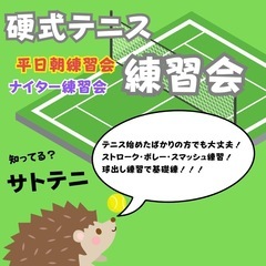 【初級者歓迎🔰】 硬式テニス　球出し練習会　スマッシュ！サーブ！...
