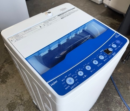 札幌市内配送可 【6ヵ月保証付き】 美品 21年製 Haier ハイアール 4.5kg 全自動洗濯機 JW-HS45A ④