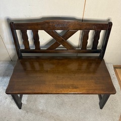 【365】RUSTIC 木製ベンチ ダークブラウン