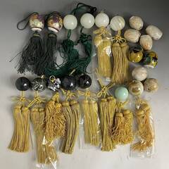 🌏🌏🌏KF5/25　風鎮 バラ22点 掛け軸 装具 天然石 大理...