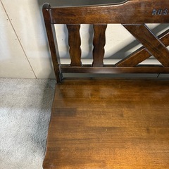 【365】RUSTIC 木製ベンチ ダークブラウンの画像