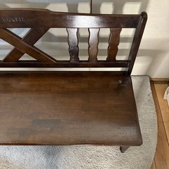 【366】RUSTIC 木製ベンチ ダークブラウンの画像