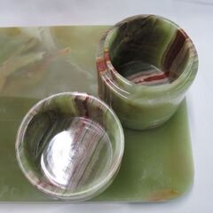 大理石？　灰皿セット の画像