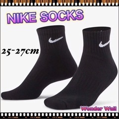①【新品】NIKE 正規品　ソックス 1足 ブラック 黒 ナイキ...