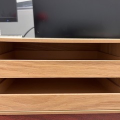 無印良品　木製トレー収納2段引出しの画像