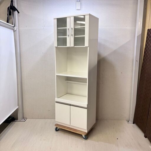 22156 食器棚 レンジ台 キッチンボード 幅60cm NITORI ◇大阪市内・東大阪市他 6,000円以上ご購入で無料配達いた…  (リサイクル半蔵 本店) 大阪の収納家具《食器棚、キッチン収納》の中古あげます・譲ります｜ジモティーで不用品の処分