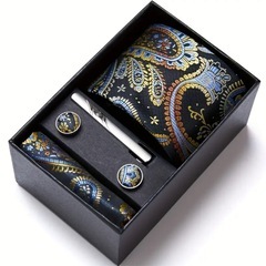 男性用ネクタイ4点セット ブラックゴールド