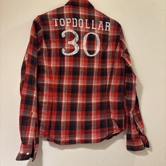 PPFM 赤黒チェック 長袖ネルシャツ M