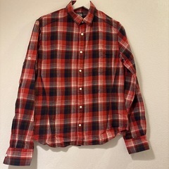 PPFM 赤黒チェック 長袖ネルシャツ Mの画像