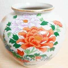 九谷焼 花瓶 壺 花器 年代物 レトロ アンティークの画像