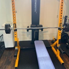 【お取引ありがとうございました】パワーラック　ハーフラック　ラットプルオプション付き　POWERTEC　の画像