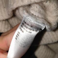 ユニクロ スフレヤーンモックネックセーター ホワイトLの画像