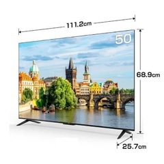 【新品未開封】TCL 50V型 チューナーレス テレビ 4K Google TVの画像