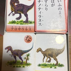 恐竜カルタと、日本地図パズルの画像