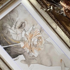 【一点物】 イラストレーター　yue 水彩画の画像