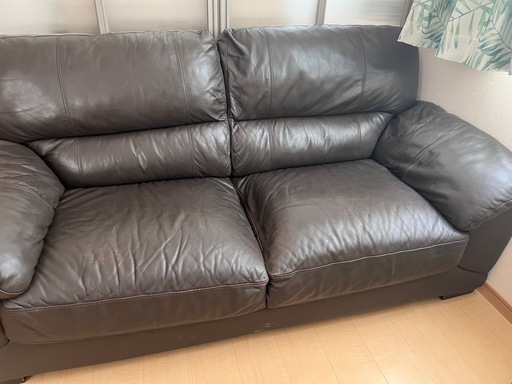 値下げしました。 本革 ソファー