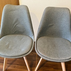 ダイニングチェア 2脚セット クッション イームズチェア eames ファブリック生地 ダイニングチェアー 木脚 イス おしゃれ 北欧 イームズ シェルチェアの画像