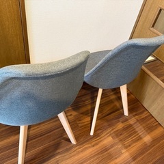 ダイニングチェア 2脚セット クッション イームズチェア eames ファブリック生地 ダイニングチェアー 木脚 イス おしゃれ 北欧 イームズ シェルチェアの画像