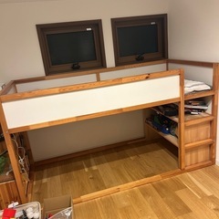 IKEA KURA リバーシブルベッド　青いテント　マットレス付き