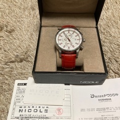 NICOLE クロノグラフ レザー時計の画像