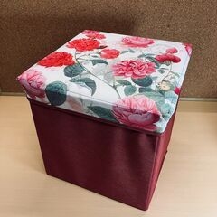 収納スツール（ROSE・薔薇柄）未使用品