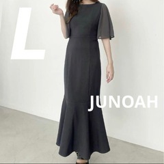 JUNOAH シアースリーブマーメイドワンピース