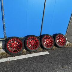 ワーク　エモーションM8R レッド17インチ　p.c.d100 ...