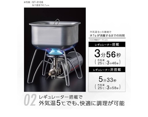 【未使用品】日本製　soto3点セットレギュレータストーブ st-310 st-3104 st-3105