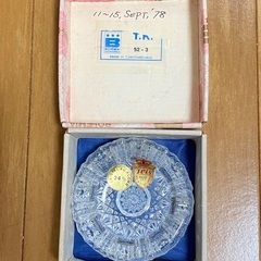 ボヘミアガラス　小皿　新品未使用の画像