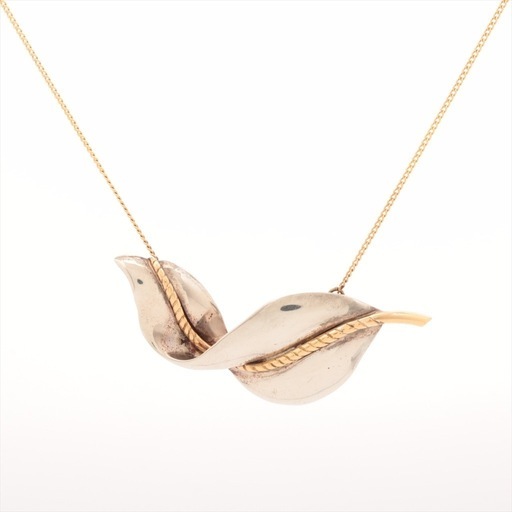 正規品ティファニー リーフ 1987 ネックレス 925×YG 750 6.8g