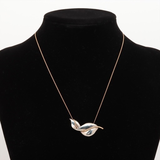 正規品ティファニー リーフ 1987 ネックレス 925×YG 750 6.8g