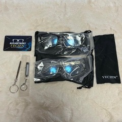 ブルーライトカットメガネ PCメガネ 2セット 伊達メガネ 度な...