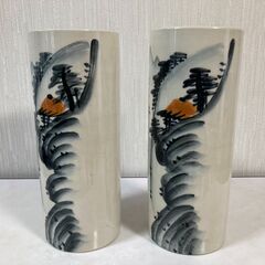 花立て　花器　花瓶　陶器　対花瓶【最終値下げ！】の画像