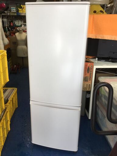 三菱 単身向け 冷蔵庫 168L MR-P17G-W　2021年製　USED