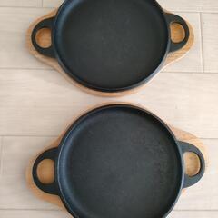 【未使用・南部鉄器】ステーキ皿2セットの画像