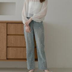 《未使用品》アンブルネージュ　リボンシアーブラウス【値下げ】の画像