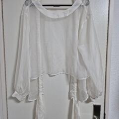 《未使用品》アンブルネージュ　リボンシアーブラウス【値下げ】の画像