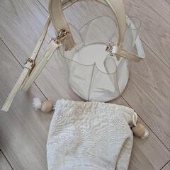 ショルダーバッグ　クリア　バッグinバッグ巾着付きの画像