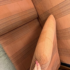 Y2502-484 ソファベンチ 2人がけ 色褪せありの画像
