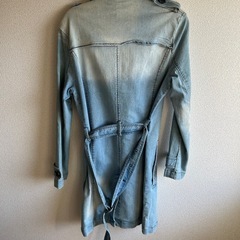 FULL GLOW ストレッチデニム タイトトレンチコート Mサイズの画像