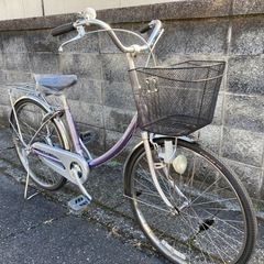 【24インチ自転車】ブリヂストン製❗️美品❗️変速なし　前後タイヤ、サドル、前カゴ新品❗️若林自転車　膳所店　SALE中❗️の画像