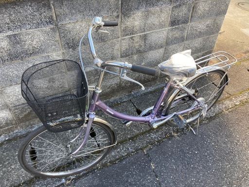 【24インチ自転車】ブリヂストン製❗️美品❗️変速なし　前後タイヤ、サドル、前カゴ新品❗️若林自転車　膳所店　SALE中❗️