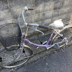 【24インチ自転車】ブリヂストン製❗️美品❗️変速なし　前後タイヤ、サドル、前カゴ新品❗️若林自転車　膳所店　SALE中❗️の画像