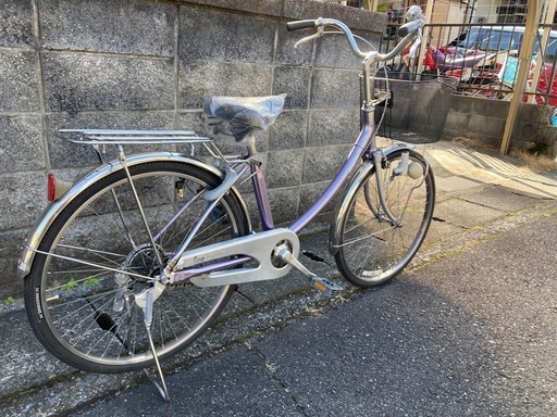 【24インチ自転車】ブリヂストン製❗️美品❗️変速なし　前後タイヤ、サドル、前カゴ新品❗️若林自転車　膳所店　SALE中❗️