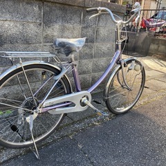 【24インチ自転車】ブリヂストン製❗️美品❗️変速なし　前後タイヤ、サドル、前カゴ新品❗️若林自転車　膳所店　SALE中❗️の画像