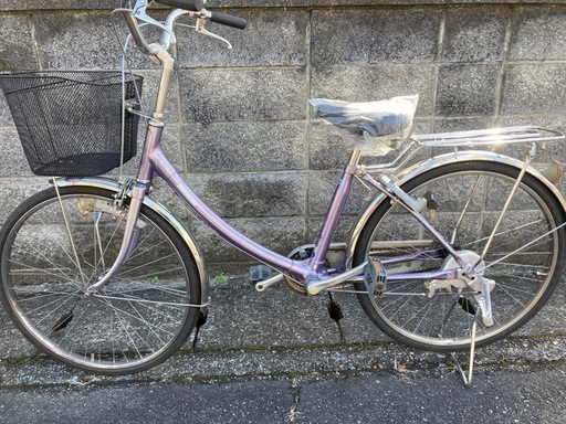 【24インチ自転車】ブリヂストン製❗️美品❗️変速なし　前後タイヤ、サドル、前カゴ新品❗️若林自転車　膳所店　SALE中❗️