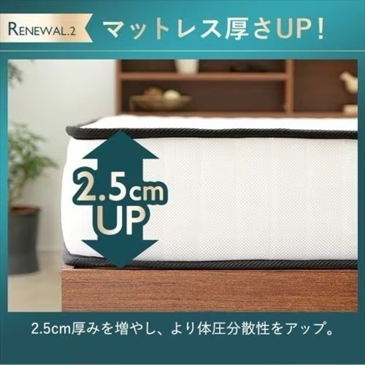 美品！ダブルベッドマットレス　厚さ20cm 　アイリスオーヤマ