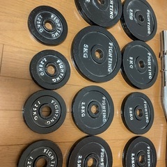 ダンベル20kg×2(ファイティングロード) EZバー7.5kg 
セットの画像